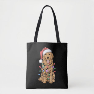 Christmas Golden Retriever Dog Lover Gift Mom Dad Tote Bag
