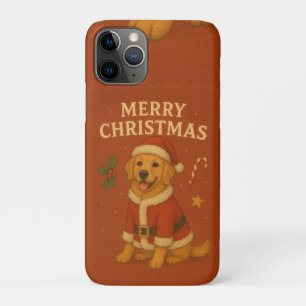 Christmas Golden Retriever Dog Xmas Santa Puppy iPhone 11 Pro Case