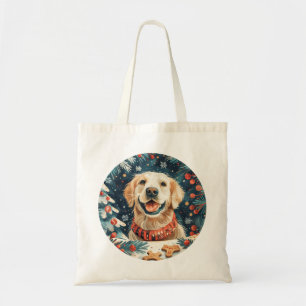 Christmas Golden Retriever Dogs Tote Bag