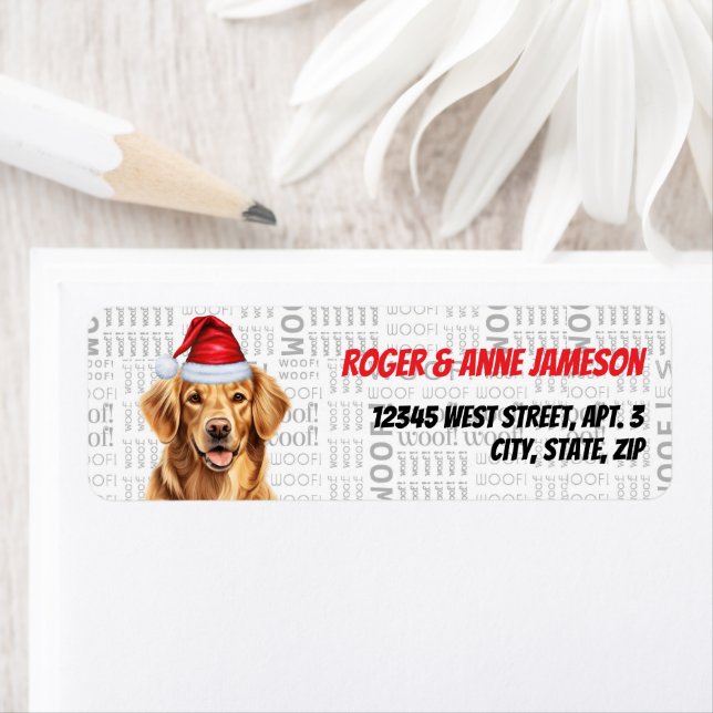 Christmas Golden Retriever Lover Adresse de vacanc (En situation)