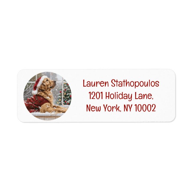 Christmas Golden Retriever Santa Dog (Front)