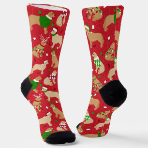 Christmas Golden Retriever Socks
