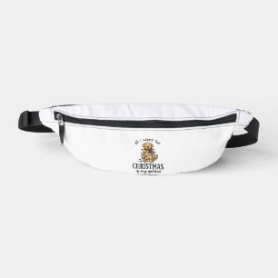 Christmas Golden Retriever Wish List Design Fanny Pack