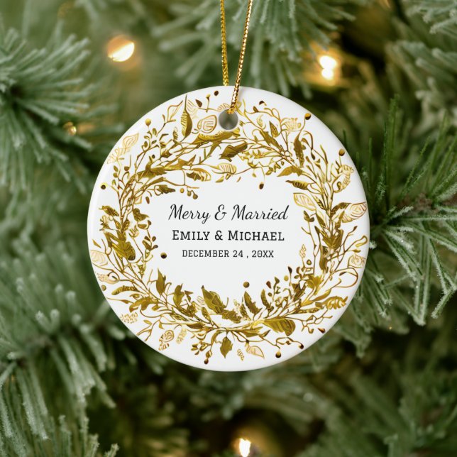  Christmas Golden Wreath Ornament Wedding Favour (Tree)