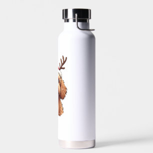 Christmas Goldendoodle Dog Reindeer Holiday Doodle Water Bottle