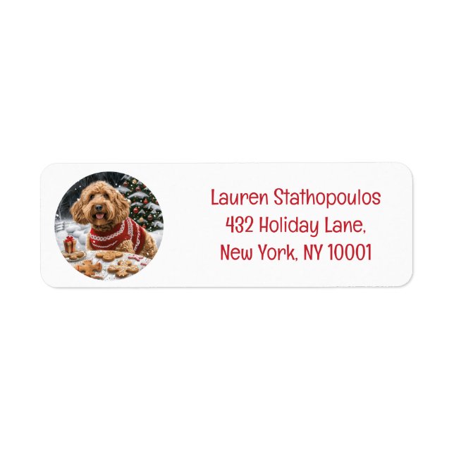 Christmas Goldendoodle Dogs (Front)