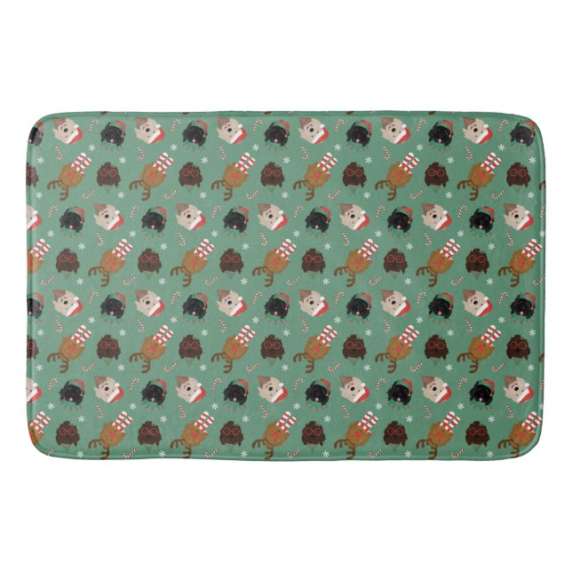 Christmas Goldendoodle Dogs Bath Mat (Front)