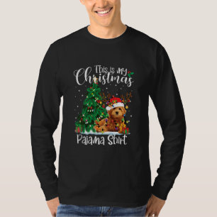 Christmas Goldendoodle Reindeer Funny Pajama Dog T-Shirt