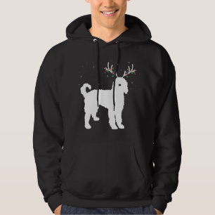 Christmas Goldendoodle With Antlers Xmas Reindeer  Hoodie