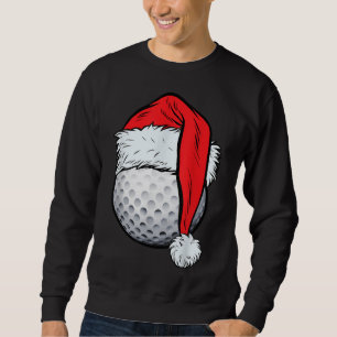 Christmas Golf Ball Santa Hat Xmas Golfing Boys Me Sweatshirt