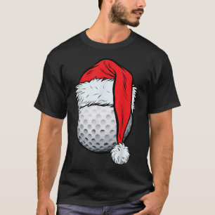 Christmas Golf Ball Santa Hat Xmas Golfing Boys Me T-Shirt
