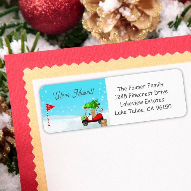 Christmas Golf Cart With Moving Boxes Golf  (Créateur téléchargé)