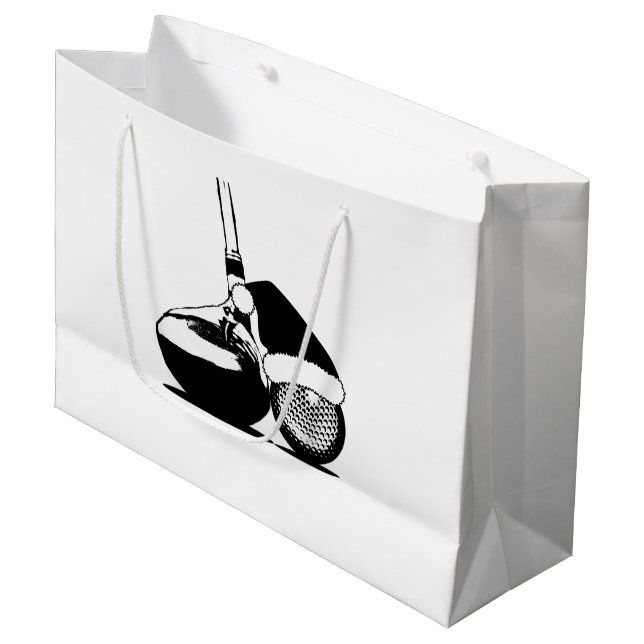 Christmas Golf Club and Ball Large Gift Bag (Front Angled)