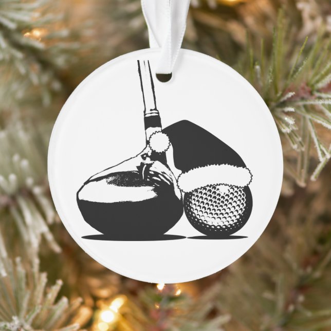 Christmas Golf Club and Ball Ornament (Tree)