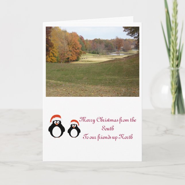 Christmas golf  course. holiday card (Front)