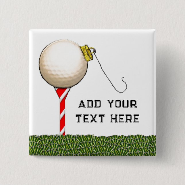 Christmas Golf Gift Ideas 2 Inch Square Button (Front)