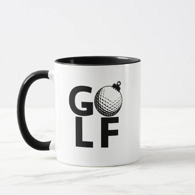 Christmas Golf Ornament Mug (Left)
