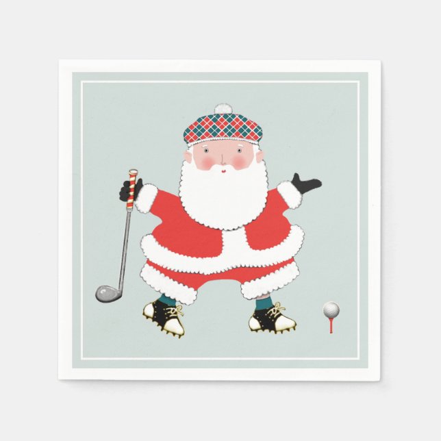 Christmas Golf Party Napkin (Front)