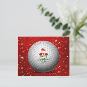 Christmas Golf Père Noël Design Carte postale