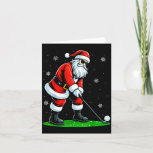 Christmas Golf Santa Golfer Xmas Funny Christmas G Card