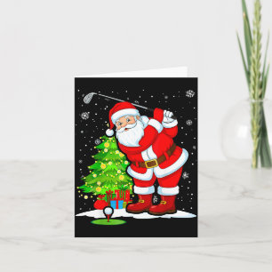 Christmas Golf Santa Golfer Xmas Funny Christmas G Card