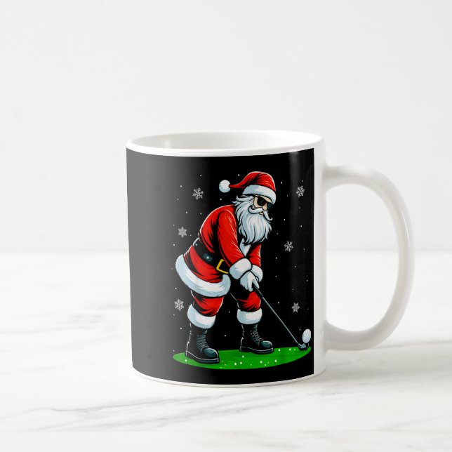 Christmas Golf Santa Golfer Xmas Funny Christmas G Coffee Mug (Right)