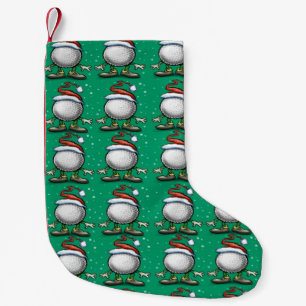 Christmas Golfballs Small Christmas Stocking
