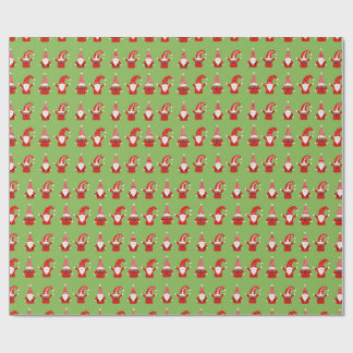Christmas Gonk Green Wrapping Paper