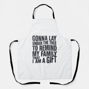 Christmas Gonna Lay Under The Tree Xmas Family Apron