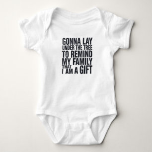 Christmas Gonna Lay Under The Tree Xmas Family Baby Bodysuit
