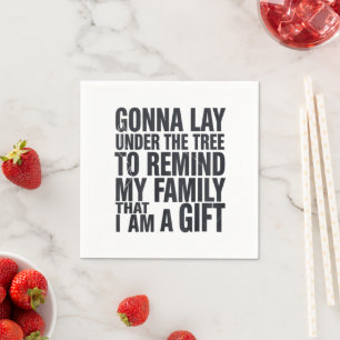 Christmas Gonna Lay Under The Tree Xmas Family  Napkin