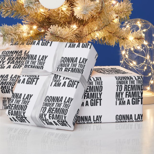 Christmas Gonna Lay Under The Tree Xmas Family  Wrapping Paper (Holidays)