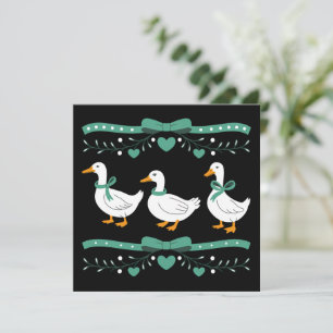 Christmas Goose Funny Goose Lover Xmas  Holiday Card