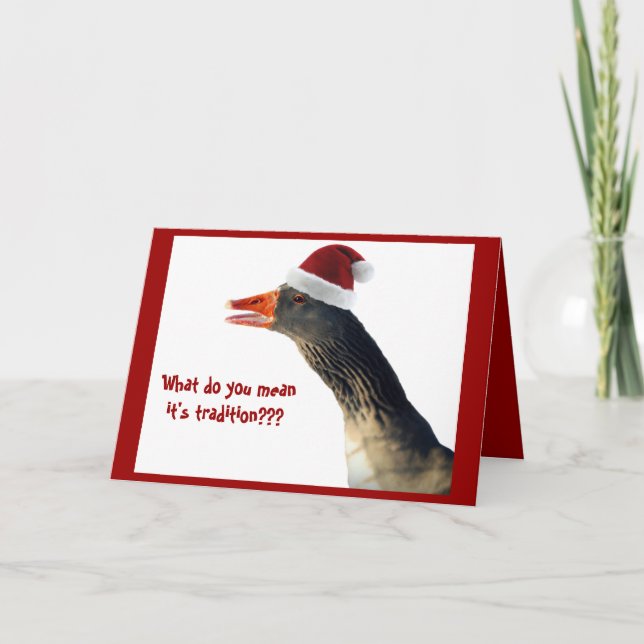 Christmas Goose Holiday Card (Front)