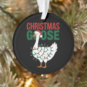 Christmas Goose Lights Cute Holiday Ornament