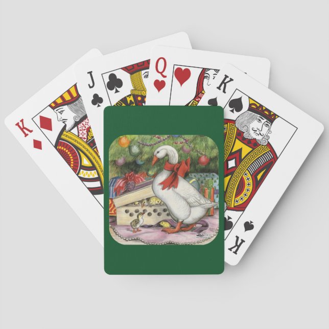 Christmas Goose Playing Cards (Back)