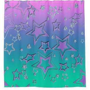 Christmas gradient glitter shine confetti stars fu