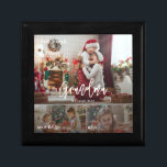 Christmas Gramd Kids Photo Collage Custom Grandma Gift Box<br><div class="desc">Featuring grandkids photo collage and a modern script typography you can easily change to add the names of the grandkids and photos. An elegant design to send to grandma and family this Holiday season.</div>