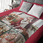 Christmas Gramdma Photo Collage Personalized  Fleece Blanket<br><div class="desc">Featuring grandkids photo collage and a modern script typography you can easily change to add your family name and photos. An elegant design to send to friends and family this Holiday season.</div>