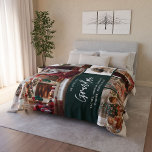 Christmas Grandma 5 Photos with Pet  Personalized  Sherpa Blanket<br><div class="desc">Featuring grandkids photo collage and a modern script typography you can easily change to add your family name and photos. An elegant design to send to friends and family this Holiday season.</div>