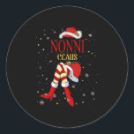 Christmas Grandma Claus - Nonni Claus Women Red Ha Classic Round Sticker<br><div class="desc">Christmas Grandma Claus - Nonni Claus Women Red Hat</div>