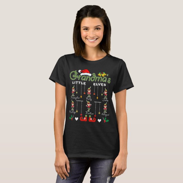 christmas grandma little elves T-Shirt (Front Full)