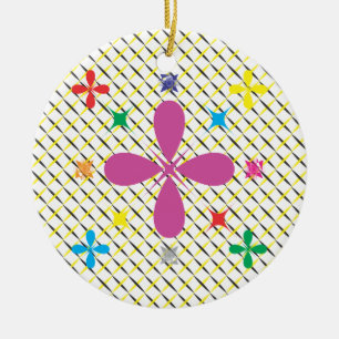 Christmas graphic decor, Happy Holidays! Ceramic Ornament