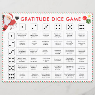Christmas Gratitude Dice Game   Gratitude Activity