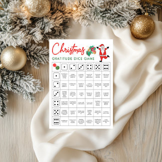 Christmas Gratitude Dice Game | Holiday Gratitude
