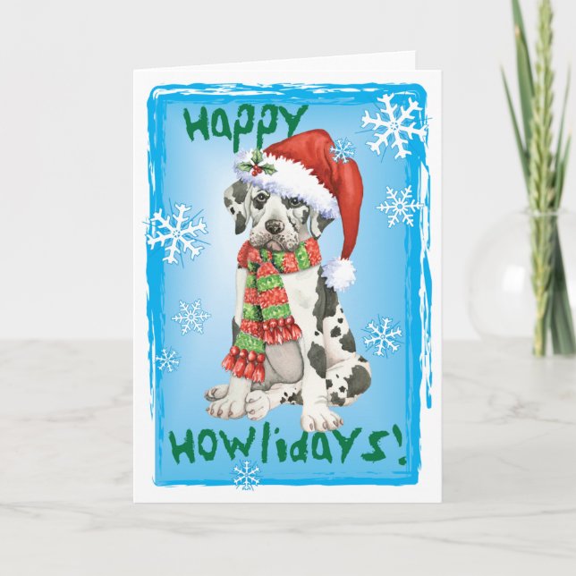 Christmas Great Dane Holiday Card (Front)
