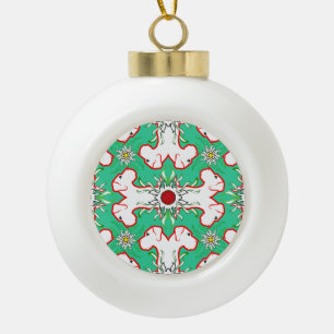 Christmas Great Dane pattern Ceramic Ball Christmas Ornament