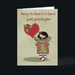 Christmas Great Granddaughter Holiday Card<br><div class="desc">Christmas angel card for a special Great Granddaughter</div>