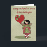 Christmas Great Granddaughter Holiday Card<br><div class="desc">Christmas angel card for a special Great Granddaughter</div>