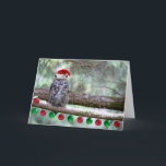 Christmas Great Horned Owl Holiday Card<br><div class="desc">Christmas Great Horned Owl</div>